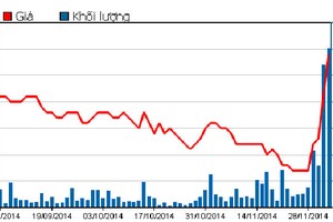 Diễn biến giao dịch của cổ phiếu EIB trong 3 tháng gần đây (nguồn: HOSE)