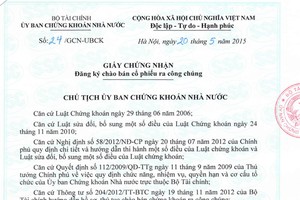 ITQ được cấp giấy chứng nhận chào bán ra công chúng