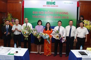 Các thành viên HĐQT, Ban Kiểm soát Tổng CTCP Bảo hiểm Quân đội, nhiệm kỳ 2012-2017 ra mắt cổ đông