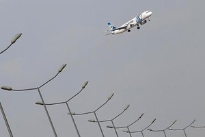 Một máy bay củaEgyptAir hạ cánh xuống sân bayCairo, Ai Cập. Ảnh: Reuters