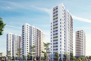 Cất nóc tòa E, F Dự án Xuân Phương Residence