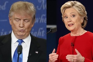 Ứng viên tổng thống đảng Cộng hòa Donald Trump (trái) và đảng Dân chủ Hillary Clinton. Ảnh: Reuters