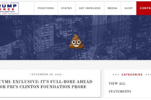 Lỗ hổng web của Donald Trump bị lấy làm trò đùa