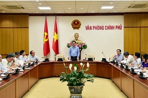 Phó Thủ tướng Vương Đình Huệ chủ trì buổi làm việc - Ảnh: VGP/Thành Chung