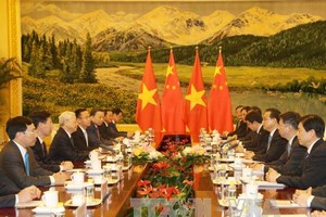 Tổng Bí thư Nguyễn Phú Trọng hội kiến Thủ tướng Quốc vụ viện Trung Quốc Lý Khắc Cường 