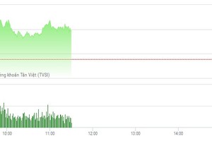Phiên sáng 13/2: Cổ phiếu bất động sản, sắt thép thăng hoa