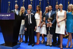 Gia đình Tổng thống Mỹ Donald Trump. Ảnh: Rex