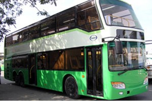 Hai chiếc xe buýt 2 tầng ở TP HCM sẽ dừng hoạt động vào cuối năm nay. Ảnh: Mai Vọng.