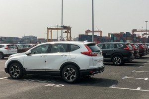 Lô CR-V về cảng hồi tháng 3. Ảnh:Lương Dũng.