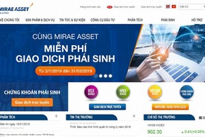 Công ty chứng khoán Mirae Asset mới đây đã tuyên bố miễn phí giao dịch phái sinh cho khách hàng từ 2/1 đến 31/3/2019