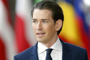 Thủ tướng Kurz khi còn nắm quyền hồi năm 2018. Ảnh:AFP.