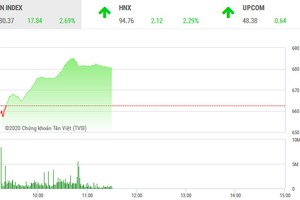 Phiên sáng 1/4: Cổ phiếu thị trường nổi sóng, VN-Index tăng gần 18 điểm