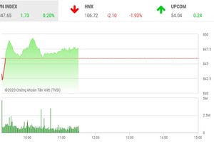 Giao dịch chứng khoán sáng 20/5: VN-Index giữ được sắc xanh, SHB bị bán tháo