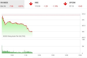 Giao dịch chứng khoán sáng 20/7: Sắc đỏ bao trùm, VN-Index mất mốc 865 điểm