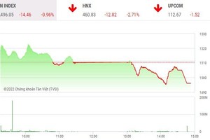 Phiên giao dịch chứng khoán chiều 13/1: Nhà đầu tư tháo chạy, hơn 120 mã giảm sàn