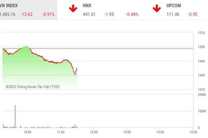 Giao dịch chứng khoán phiên sáng 2/3: Không thể cầm cự, VN-Index lao dốc mạnh