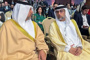 Ông Suhail Al Mazrouei, Bộ trưởng Năng lượng và Cơ sở hạ tầng UAE tại Đối thoại Năng lượng Tương lai Trung Đông và Bắc Phi - châu Âu ở Jordan. Ảnh: Reuters