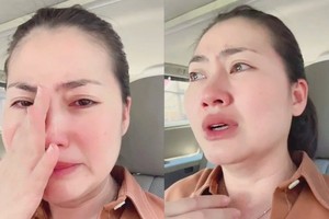 Diễn viên Ngọc Lan livestream chia sẻ về việc bị tư vấn không rõ ràng khi mua bảo hiểm nhân thọ của MVI Life với mức phí 700 triệu đồng/năm.