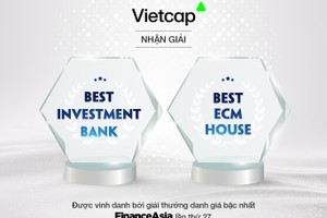 Vietcap (VCI) thắng lớn 2 giải thưởng FinanceAsia 