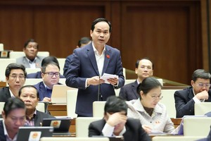 Đại biểu Nguyễn Duy Minh tham gia thảo luận - Ảnh: Duy Linh.