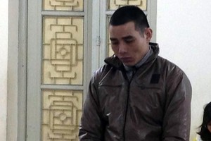 Bị cáo Cường tại tòa