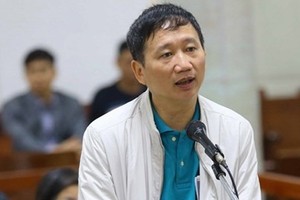 Bị cáo Trịnh Xuân Thanh trong phiên tòa chiều 25/1. Ảnh: TTXVN