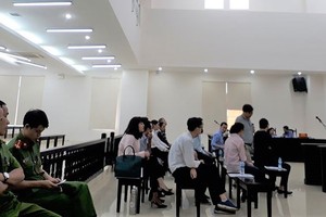 Các bị cáo tại tòa.