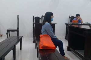 Bị cáo Giang tại tòa.