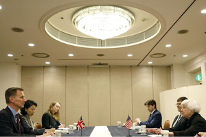 Bên lề cuộc họp của các Bộ trưởng Tài chính và Thống đốc Ngân hàng Trung ương G7 tại Niigata, Nhật Bản vào ngày 13/5/2023