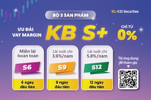 Bộ ba sản phẩm ưu đãi vay margin KB S+ của KBSV