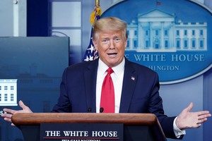 Tổng thống Mỹ Donald Trump tại Nhà Trắng hôm 8/4. Ảnh: Reuters.