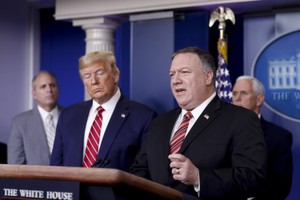 Tổng thống Mỹ Donald Trump và Ngoại trưởng Mỹ Mike Pompeo.