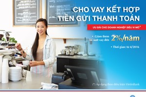 DN siêu vi mô gửi tiền tại VietinBank được vay ưu đãi lãi suất