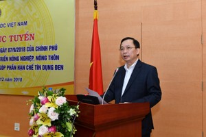 Phó Thống đốc Ngân hàng Nhà nước Đào Minh Tú phát biểu chỉ đạo tại Hội nghị.