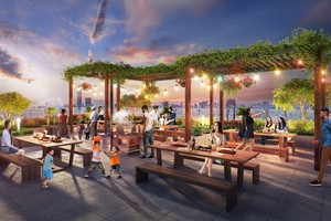 Phối cảnh vườn nướng BBQ dự án Rivera Park Hà Nội