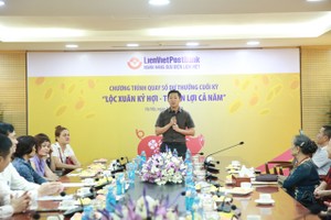 Ông Vũ Quốc Khánh, Phó tổng giám đốc LienVietPostBank phát biểu tại sự kiện