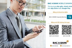 BAC A BANK ra mắt Mobile Banking dành cho khách hàng doanh nghiệp