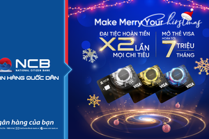 Đại tiệc Giáng sinh: NCB bùng nổ ưu đãi hoàn tiền gấp 2 lần mọi chi tiêu thẻ tín dụng