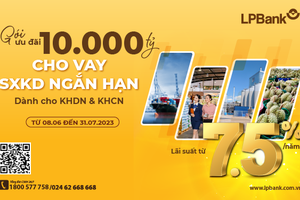 LPBank tiếp tục nâng hạn mức gói ưu đãi cho vay sản xuất kinh doanh