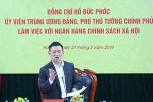 Phó Thủ tướng Chính phủ Hồ Đức Phớc chủ trì buổi làm việc với NHCSXH