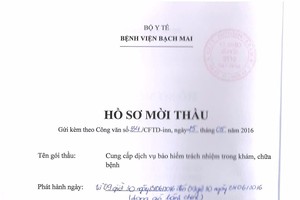 Thực hư chuyện bị cản trở mua hồ sơ thầu bảo hiểm trách nhiệm bác sĩ