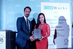 Bảo Việt đạt giải Báo cáo phát triển bền vững tốt nhất châu Á 2017 do ASRA bình chọn