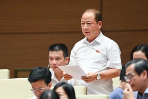 Đại biểu Sùng A Lềnh (đoàn Lào Cai) chất vấn Phó thủ tướng Lê Minh Khái sáng 8/6.