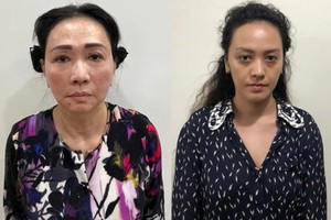 Bị can Trương Mỹ Lan và Trương Huệ Vân, Chủ tịch và Tổng giám đốc Tập đoàn Vạn Thịnh Phát (Ảnh: Bộ Công an)