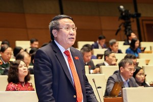 ĐBQH Hà Sỹ Đồng đóng góp ý kiến xây dựng dự thảo Luật Đất đai (sửa đổi) tại Hội trường Quốc hội sáng 15/1 (Ảnh: quochoi.vn)