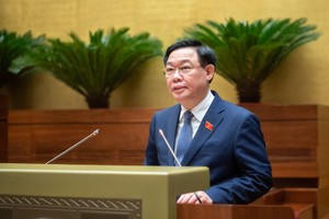 Chủ tịch Quốc hội Vương Đình Huệ phát biểu bế mạc Kỳ họp thứ 5 Quốc hội khoá XV sáng 18/1