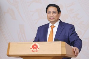 Thủ tướng Phạm Minh Chính phát biểu tại Hội nghị về ngoại giao kinh tế chiều 2/4 (Ảnh: VGP)