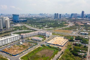 Khu đô thị mới Thủ Thiêm (TP Hồ Chí Minh), nơi từng xảy ra hiện tượng trúng đấu giá xong bỏ cọc của một số đơn vị tham gia