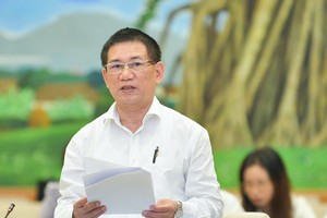 Bộ trưởng Bộ Tài chính Hồ Đức Phớc phát biểu tại họp tổ Quốc hội sáng 23/5.