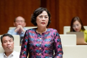 Thống đốc Ngân hàng Nhà nước Nguyễn Thị Hồng giải trình trước Quốc hội chiều 25/5